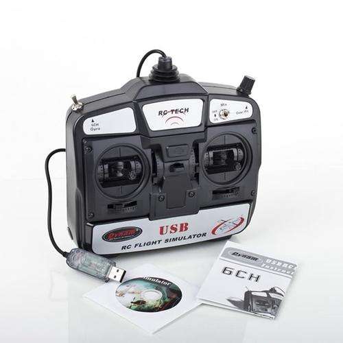 Dynam RC Tech 6-Channel USB R/C Flight Simulator with FMS Software Set (Mode-2)