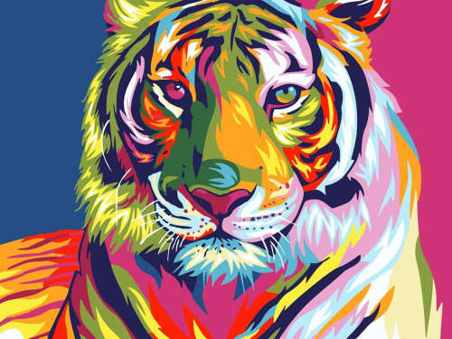 5D DIY FULL DRILL DIAMOND PAINTING BY NUMBER - TIGER ART
