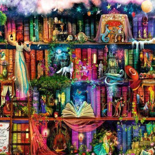 5D DIY FULL DRILL DIAMOND PAINTING BY NUMBER - FANTASY BOOKS