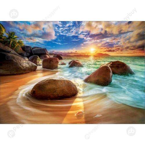 5D DIY FULL DRILL DIAMOND PAINTING BY NUMBER - BEAUTIFUL BEACH