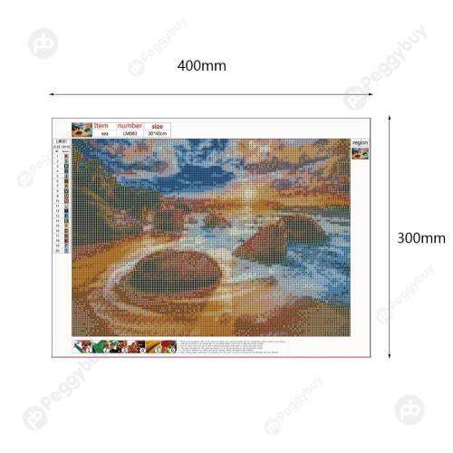5D DIY FULL DRILL DIAMOND PAINTING BY NUMBER - BEAUTIFUL BEACH