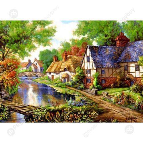 5D DIY FULL DRILL DIAMOND PAINTING BY NUMBER - COTTAGE LIFE