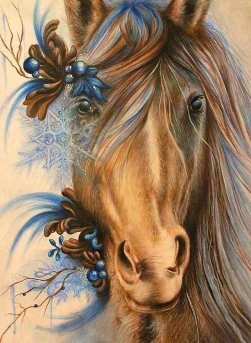 5D DIY FULL DRILL DIAMOND PAINTING BY NUMBER - HORSE