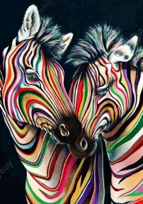 5D DIY FULL DRILL DIAMOND PAINTING BY NUMBER - ZEBRA
