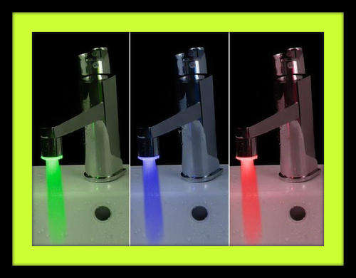 Temperature Sensor LED Water Faucet Glow Stream Light Green Red Blue