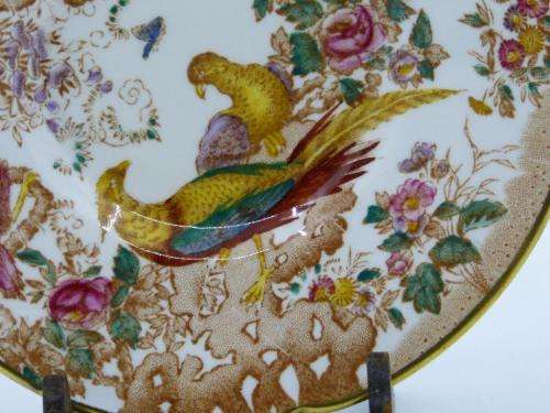 ROYAL CROWN DERBY DEMI TASSE AND SAUCER HAND PAINTED IN THE OLDE AVESBURY PATTERN A 73.