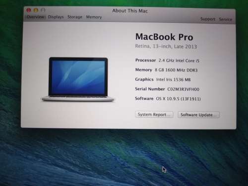 MacBook Pro Retina 13 - Core i5 - 8GB Ram - 256 SSD