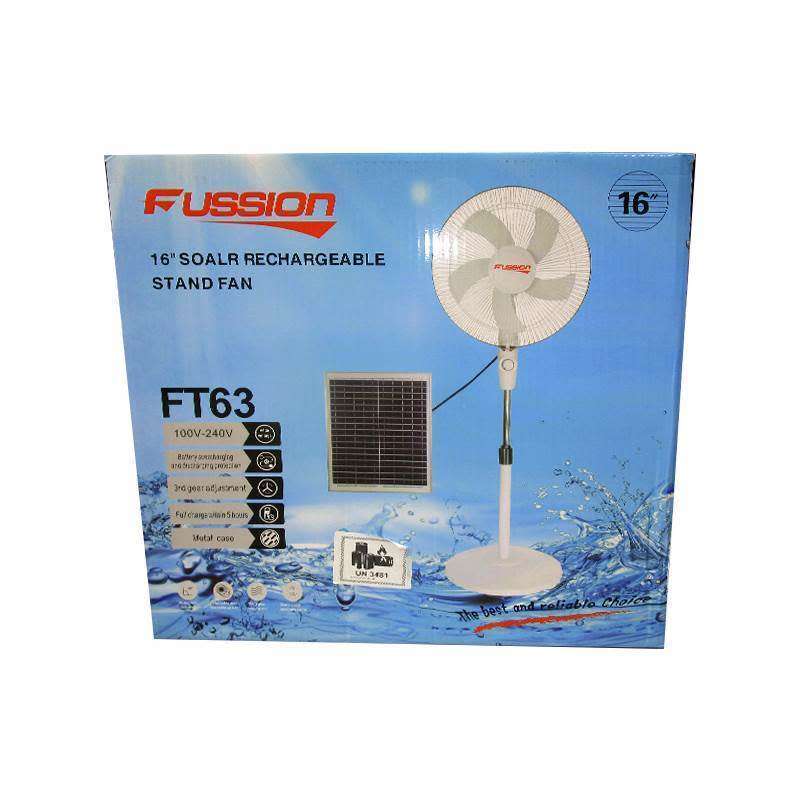 16 INCH SOLAR RECHARGEABLE STAND FAN