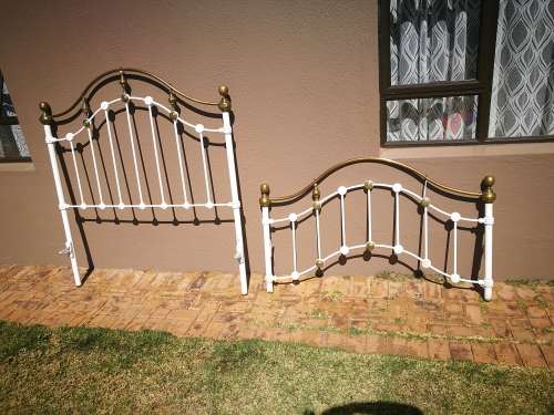 Vintage Brass & Wrought Iron Double Bed