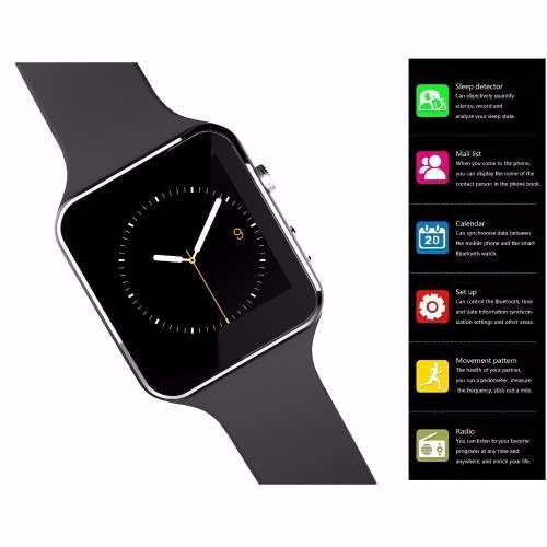 X6 Curved Screen Smart Watch - Black or White