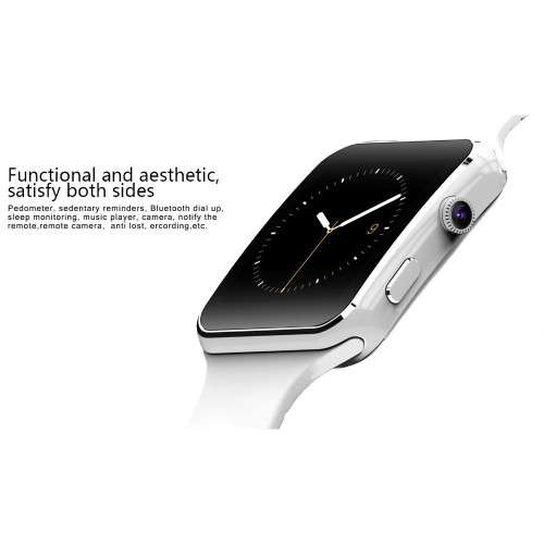 X6 Curved Screen Smart Watch - Black or White
