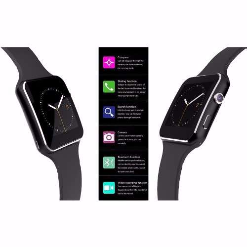 X6 Curved Screen Smart Watch - Black or White