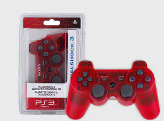 PS3 Transparent Red Dualshock Control