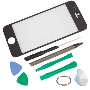 Front Screen Glass for iPhone 5 5G Black - IN STOCK