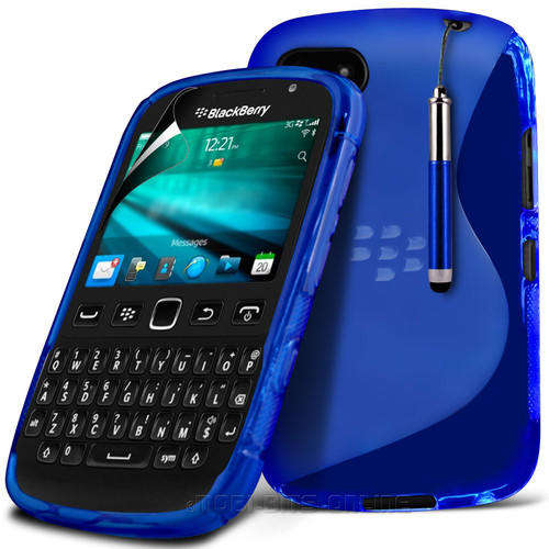 Blackberry 9720 Blue Gel Case With Stylus & Screen Protector