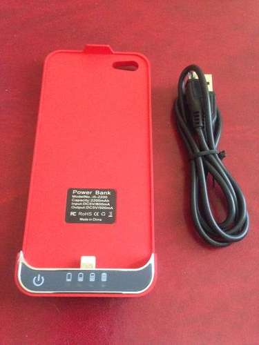 iPhone 5 External Power Bank Case - Red