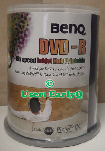 BenQ DVD-R Discs - 100 Pack Spindle Case