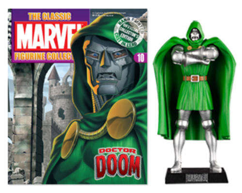 Doctor Doom !! Very Rare !! Marvel Figurine Collection # 10 - Lead Figure & Detailed Magazine