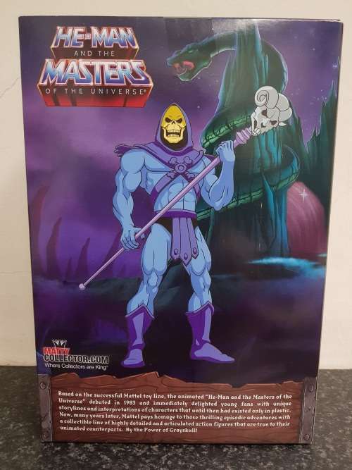 Masters of the Universe Classics Club Grayskull Filmation Skeletor!! Mint on Card!