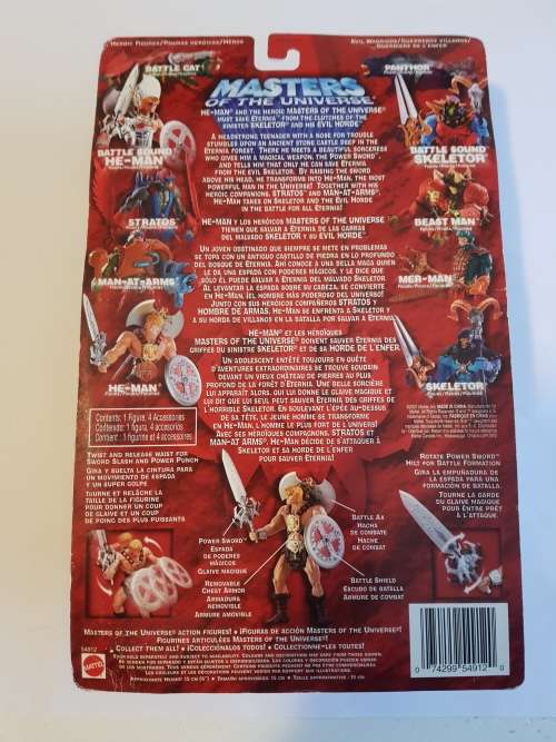 Masters of the Universe He-man 200x Mint on Card First Release 2002