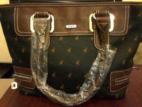 Authentic Raulph Lauren Polo Handbag Black & Brown