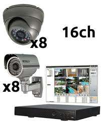 COMPLETE 16 CHANNEL CCTV SYSTEM INCL DAY /NIGHT CAMERA'S, NETWORK DVR & 1000GB HDD