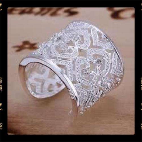 .85 CT NATURAL CZ DIAMOND RING SET IN 925 SILVER SIZE 8