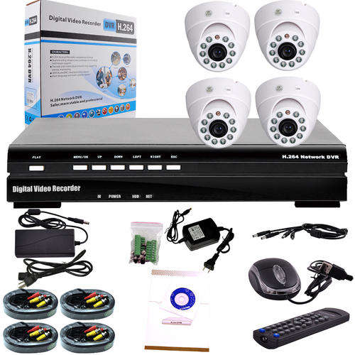 COMPLETE 4 CHANNEL CCTV SYSTEM - 4 OUTDOOR CAMERA'S