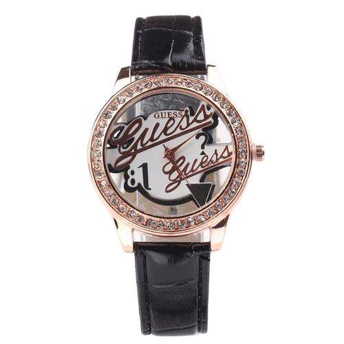 Guess Ladies Black Leather Strap Watch**LAST ONE OF THE LOT**