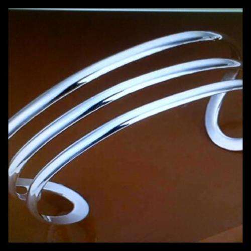 3 ROW 925 SILVER BANGLE**In Stock**