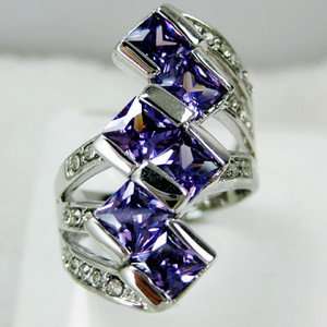 1.96ct Amethyst 14Kt White GF Ring**In Stock**