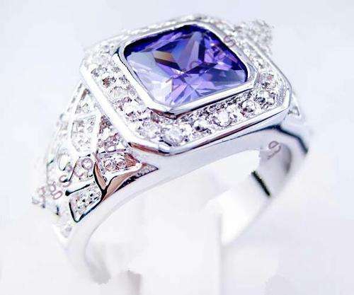 2.69ct Amethyst 14Kt White GF Ring**In Stock**