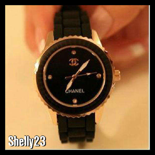 CHANEL LADIES BLACK STRAP WATCH**In Stock**LAST OF THE LOT**