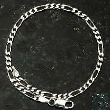 .925 SILVER 6MM LADIES/GENTS FIGARO BRACELET**In Stock**