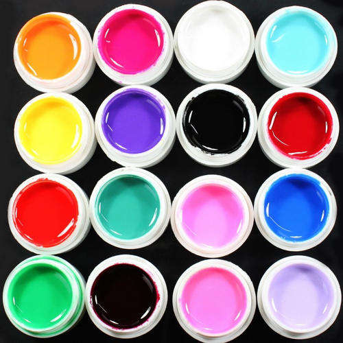 16 Pieces UV Solid Colour Builder Gel Set **In Stock**