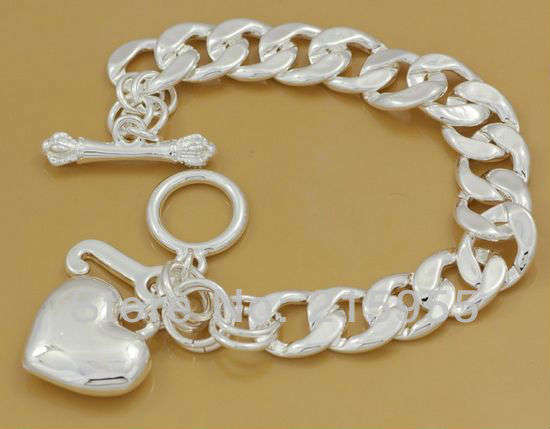 .925 SILVER LADIES HEART BRACELET**IN STOCK**