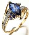 6.0ct Intense Blue Sapphire 10Kt Ladies GF Ring**In Stock**