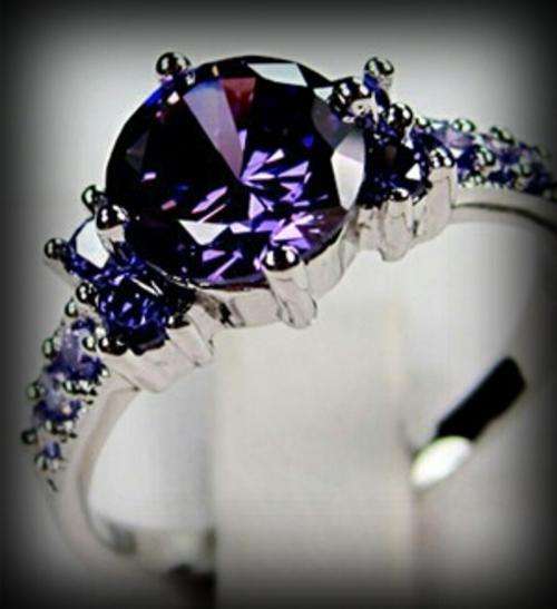 1.55ct Amethyst 10Kt White Gold Ladies Ring**In Stock**