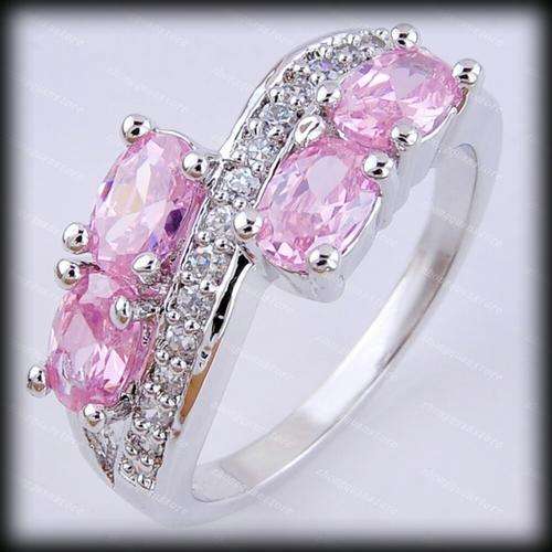 1.62ct Pink Kunzite Gemstone White Gold Ladies Ring**In Stock**