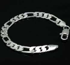 .925 SILVER 6MM LADIES/GENTS FIGARO BRACELET**In Stock**