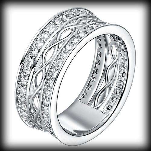 Swarovski Crystal 8mm Band Ladies Ring**In Stock**Last one Left**
