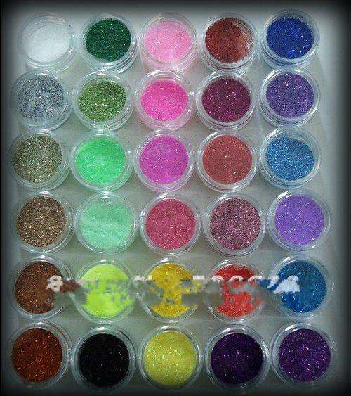30 Tubs Acrylic/UV Gel Glitter Set**In Stock**