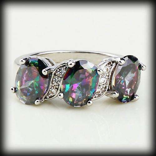 .925 Mystic Topaz Gemstone Ladies Ring**In Stock**