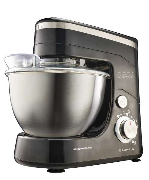 Russell Hobbs 600W Mix-Art Black Stand Bowl Mixer