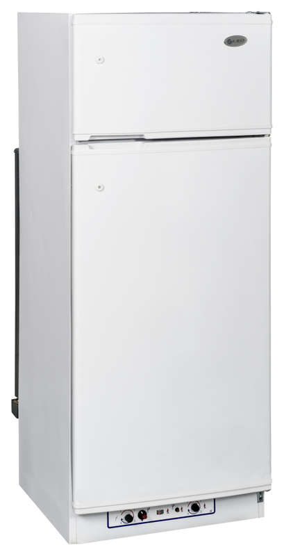 Zero Appliances 265L Gas Fridge/Freezer White Shop Soil