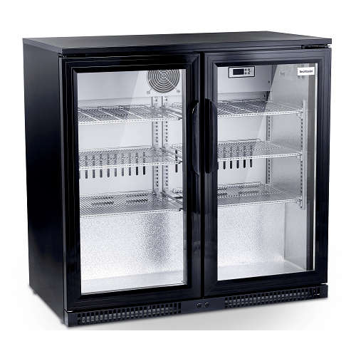 SNOMASTER BLACK TWO DOOR ALFRESCO BEVERAGE COOLER SD220