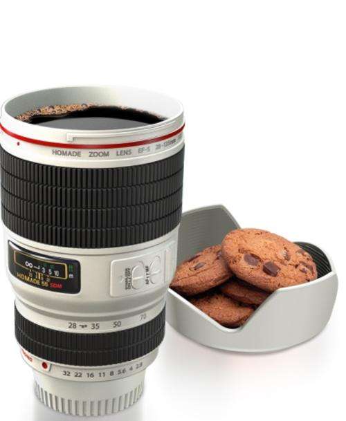 Camera Lens Cup - White