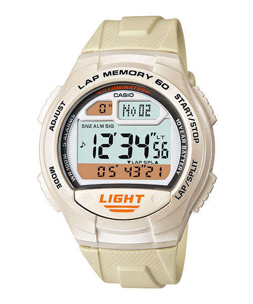Casio Mens Rubber Quartz Watch with Digital Dial