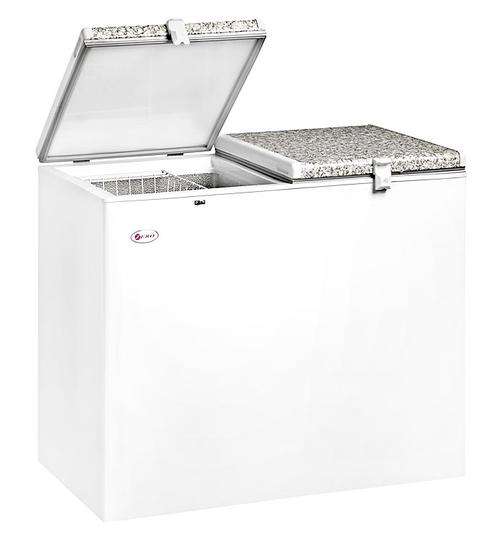 Zero Appliances 236 Litre Double Bin Gas Elec Fridge Freezer * Shop Soiled*