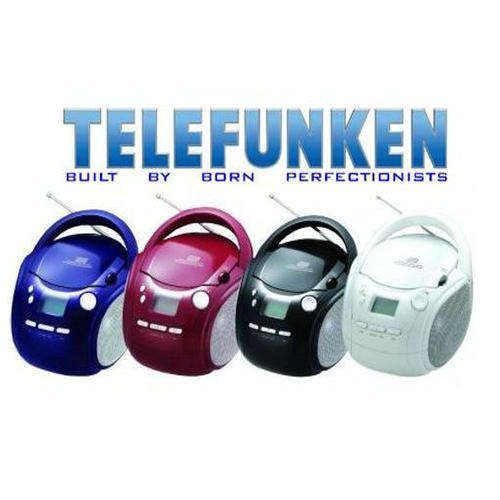 Telefunken Vegas Boombox CD/ Radio Player - White